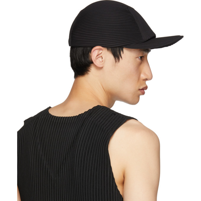 Homme Plisse Issey Miyake Black Pleated Cap Homme Plisse Issey Miyake