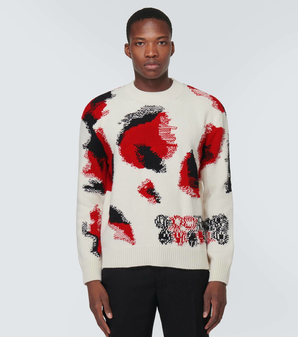 Alexander McQueen Intarsia wool and cotton sweater Alexander McQueen