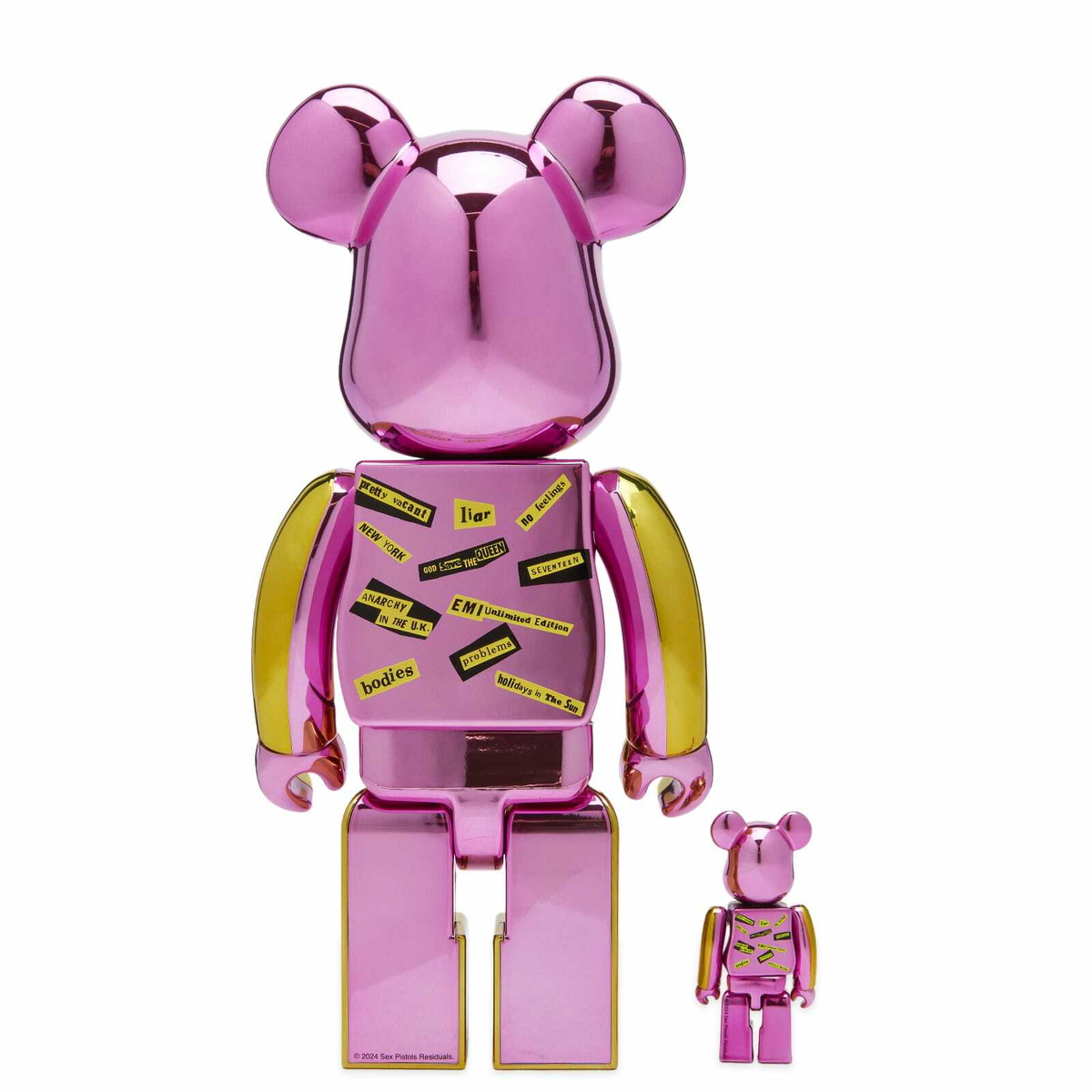Medicom Sex Pistols Never Mind The Bollocks Chrome Be@rbrick Medicom