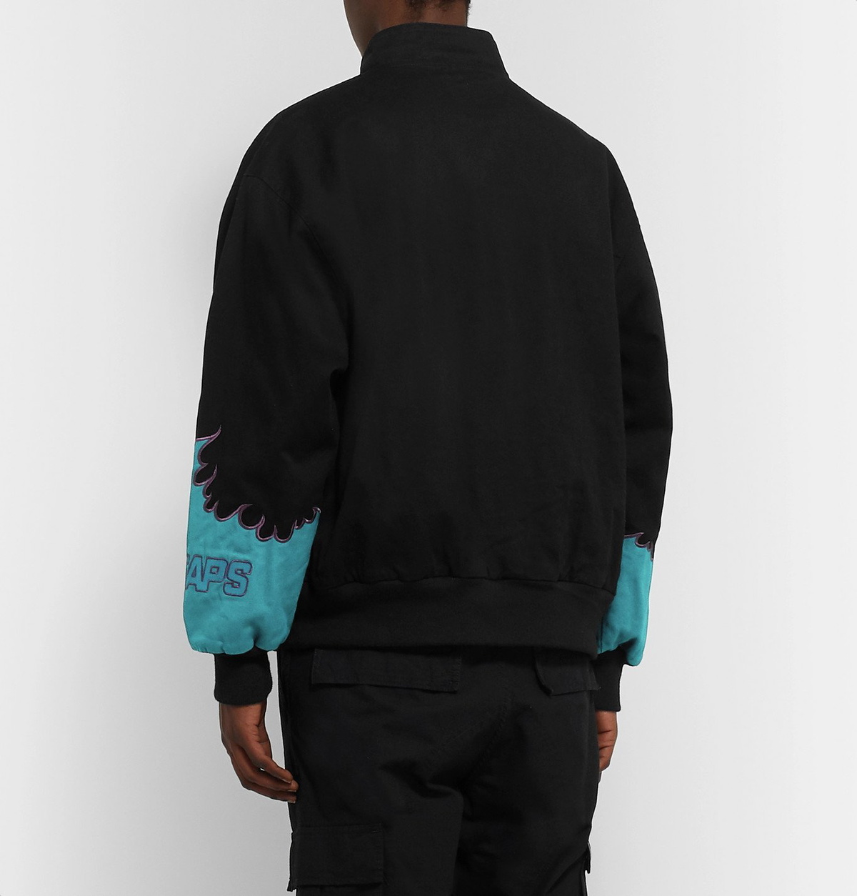 WTAPS - Drifters Logo-Appliquéd Cotton-Twill Bomber Jacket - Black