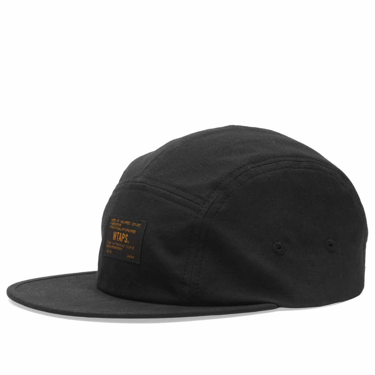 WTAPS Men's 11 Nylon 5 Panel Cap in Black WTAPS