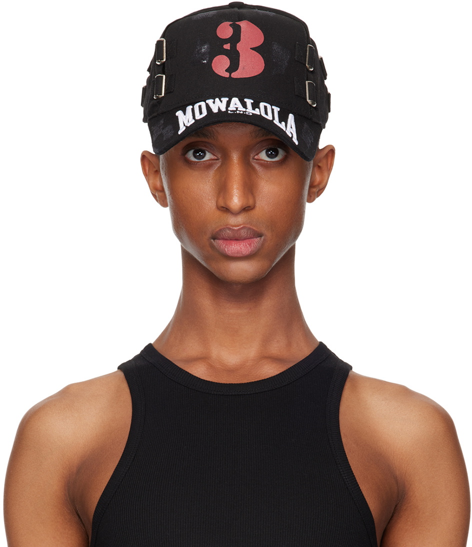 Mowalola Black 'Mowalola' Cap Mowalola