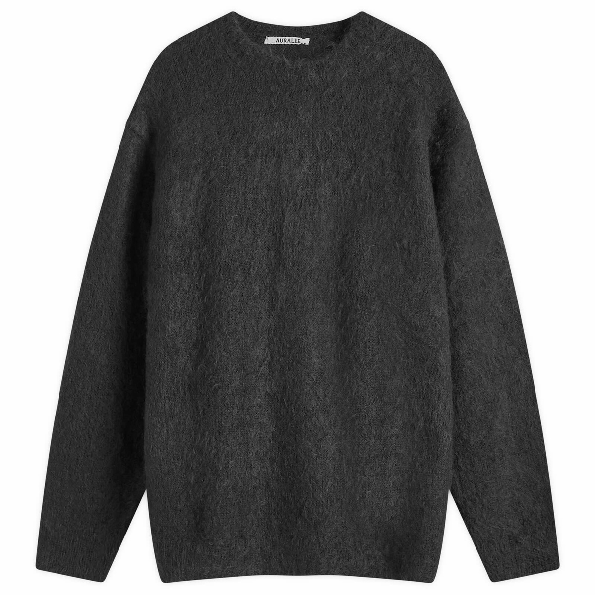 Auralee Women's Brushed Super Kid Mohair Knit in Ink Black Auralee