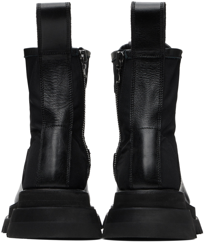 Julius Black Double-Sole Combat Boots Julius