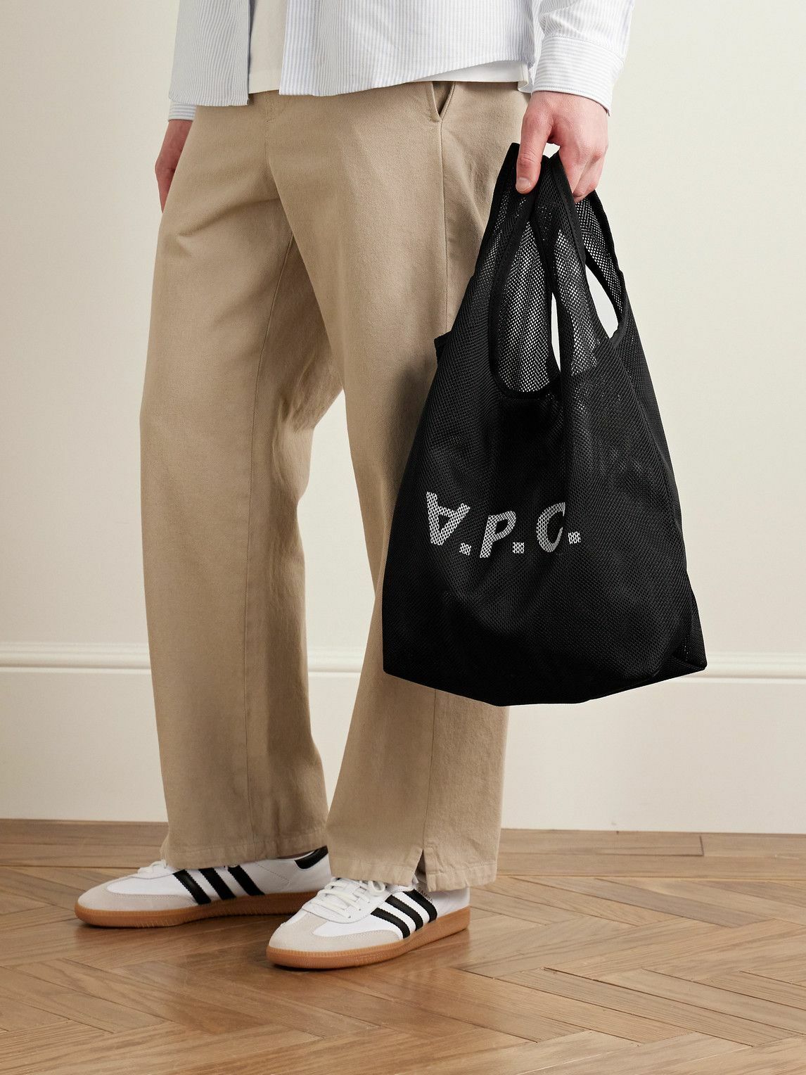 A.P.C. - Rebound Logo-Print Mesh Tote A.P.C.