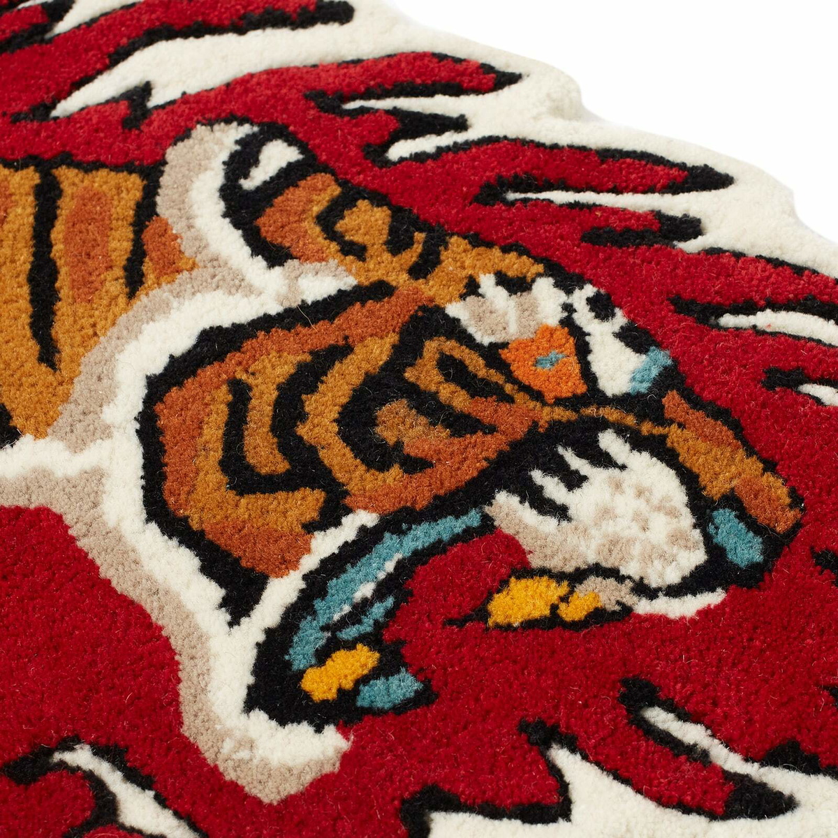 Wacko Maria Men's x Tim Lehi Flaming Tiger Rug in Multi Wacko Maria