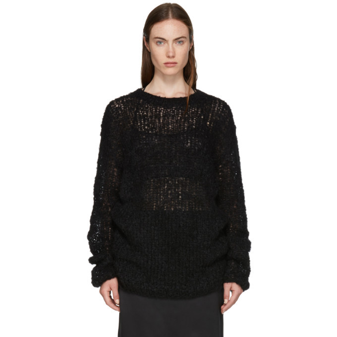 Ann Demeulemeester Black Loose Stitch Knit Sweater Ann Demeulemeester