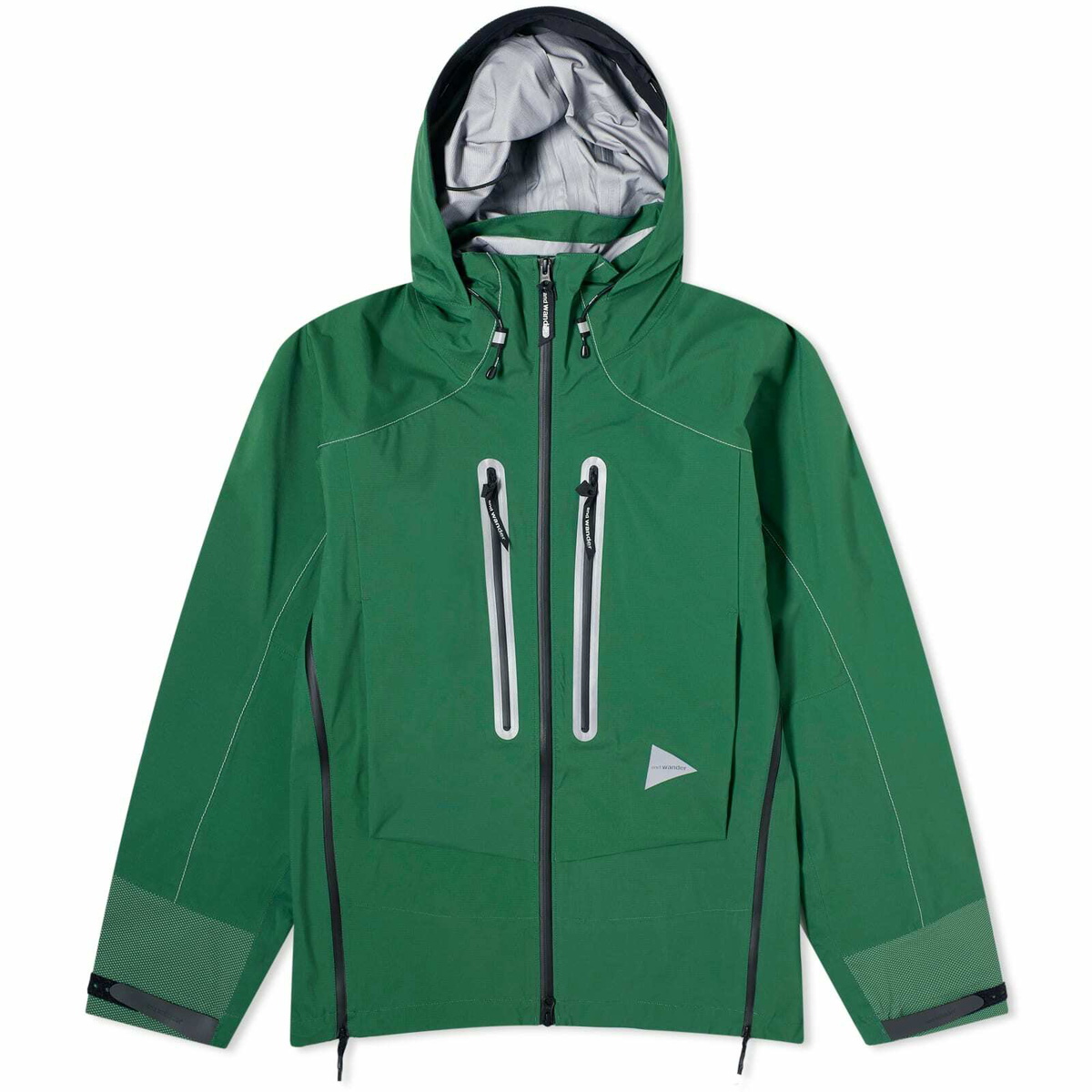 and wander Men's Pertex Shield Rain Jacket in Green and Wander