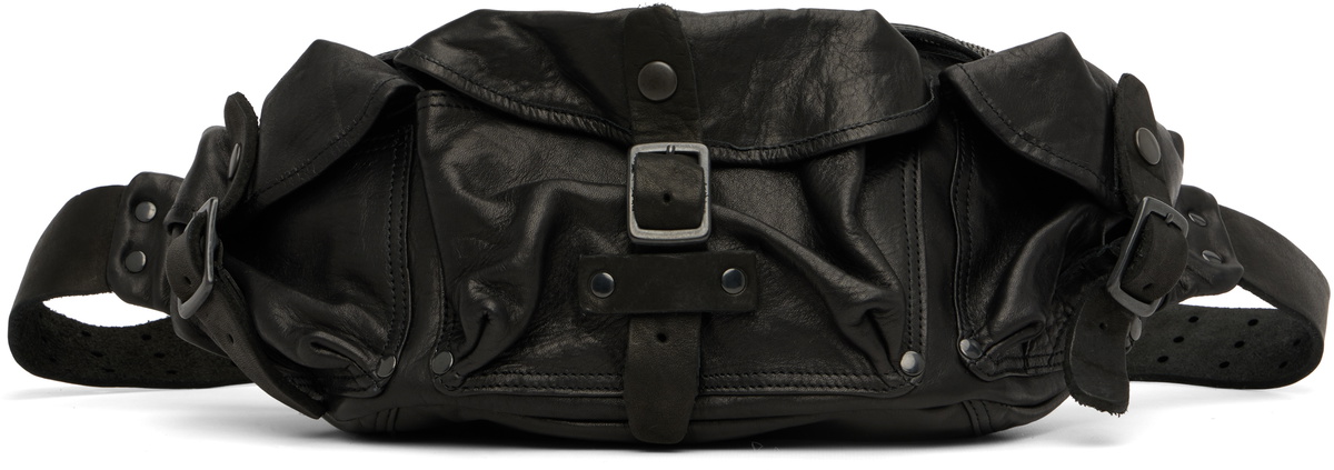 YOHJI YAMAMOTO Black Japan Shoulder 3Pin Body Belt Bag Yohji Yamamoto