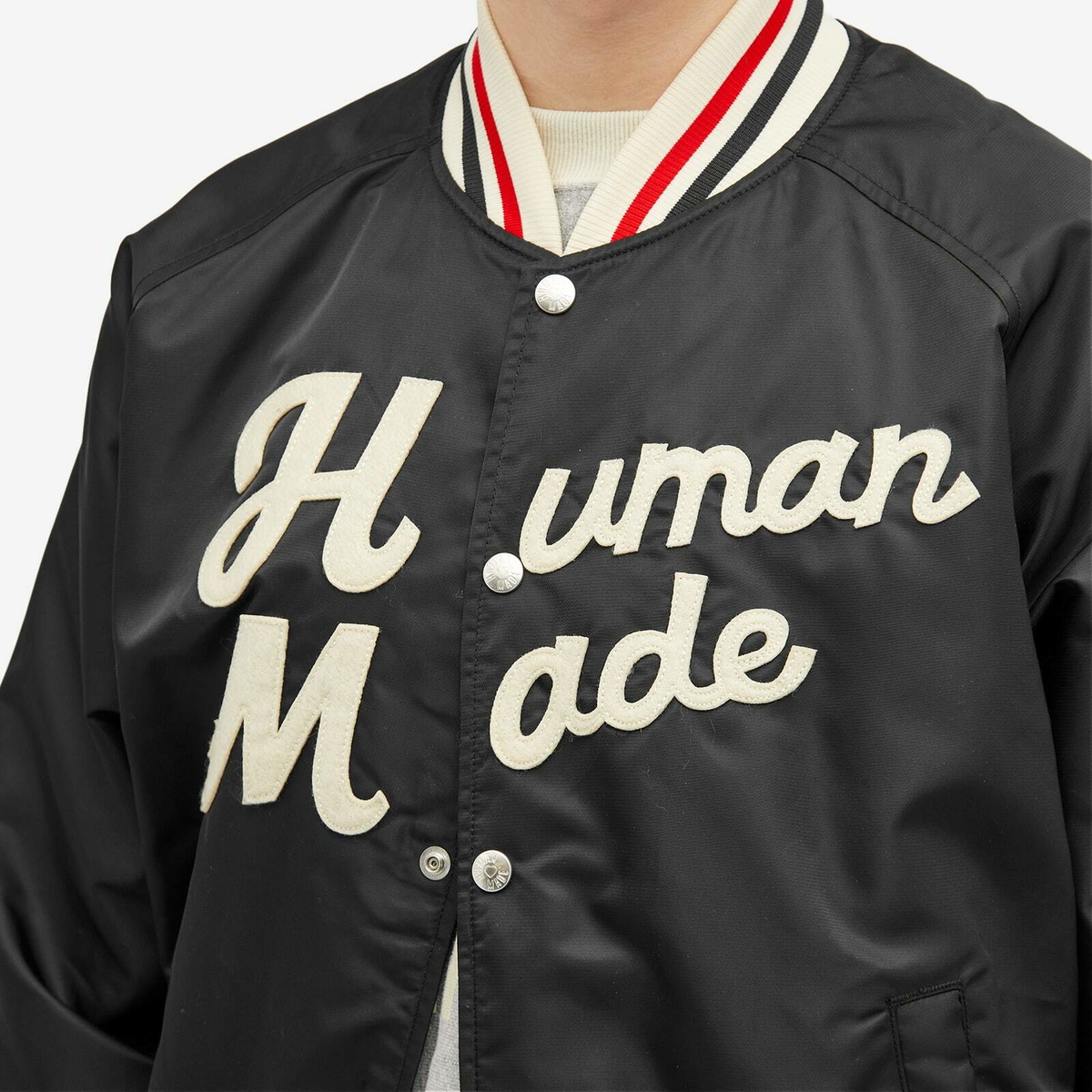 Human Made Men's Nylon Stadium Jacket in Black Human Made