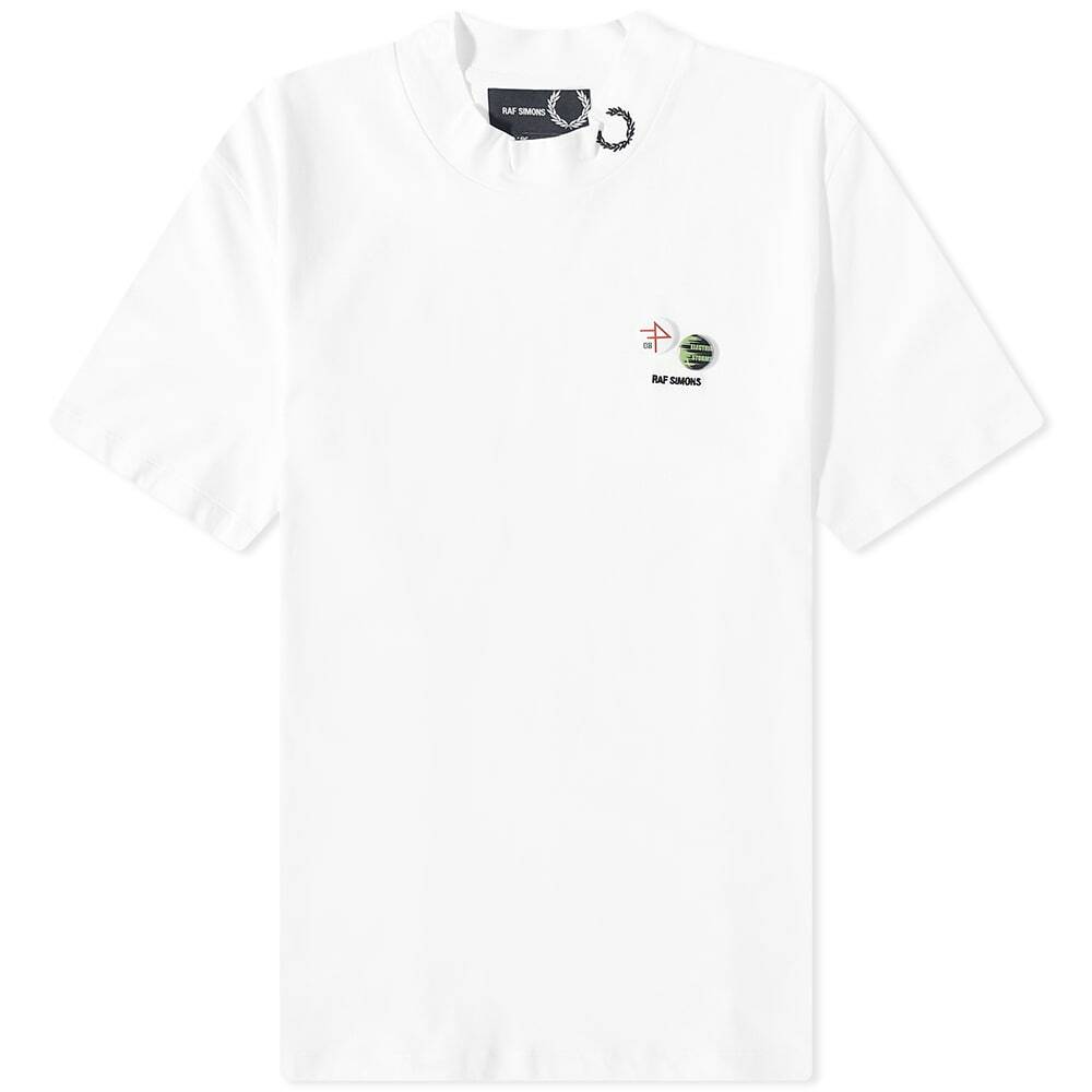 Fred Perry x Raf Simons High Neck T-Shirt in White Fred Perry x