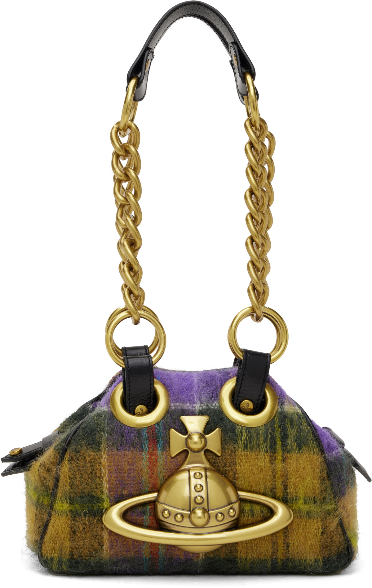 Vivienne Westwood Khaki & Purple Archive Chain Bag Vivienne Westwood