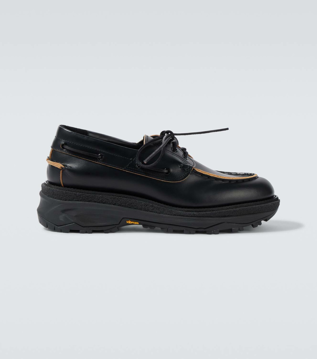 Sacai Leather platform boat shoes Sacai