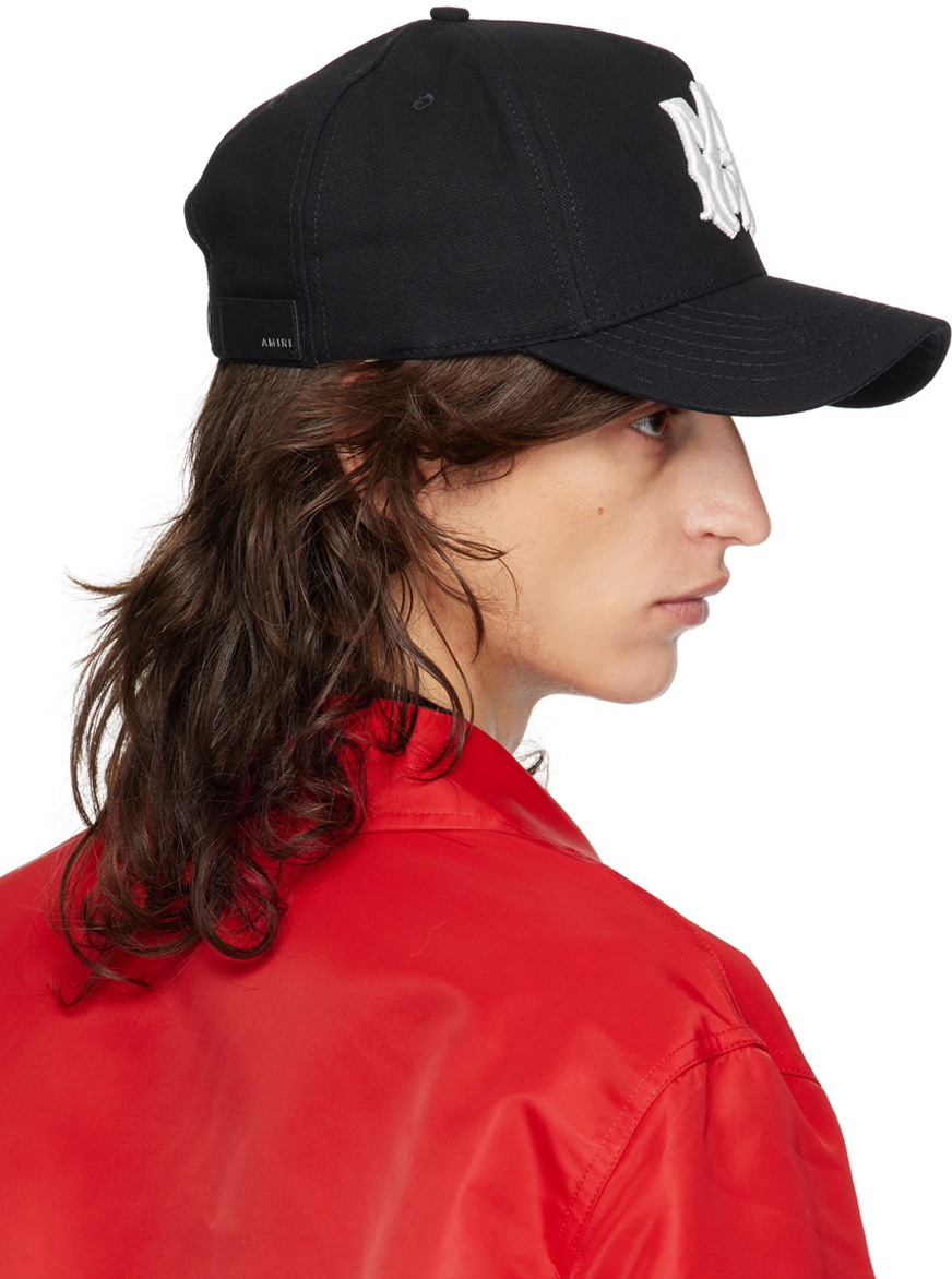 AMIRI Black Full Canvas 'MA' Cap Amiri