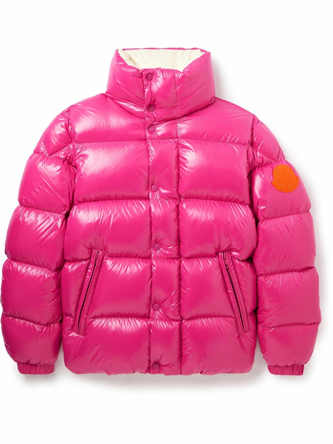 Moncler - Dervox Logo-Appliquéd Quilted Shell Down Jacket - Pink