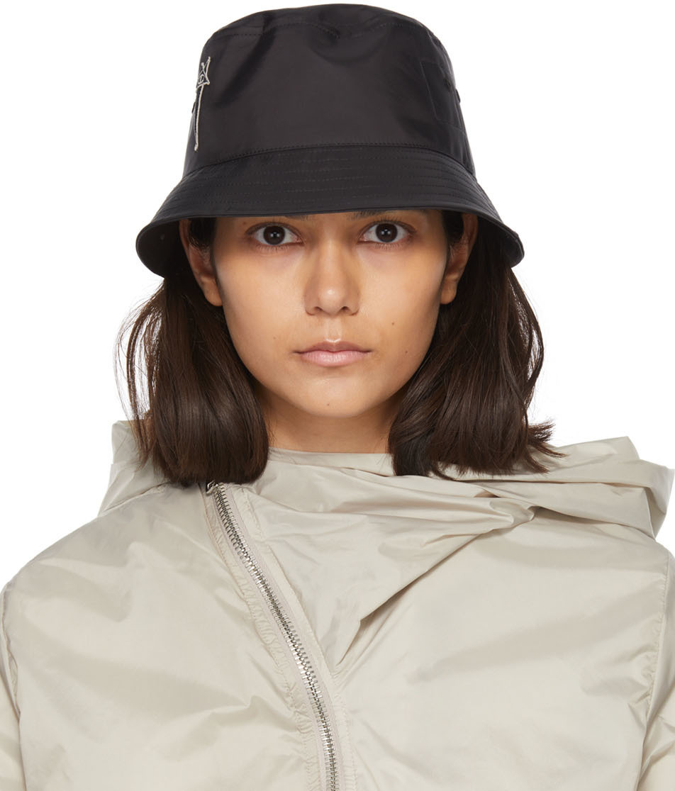 Rick Owens Black Champion Edition Gilligan Bucket Hat Rick Owens