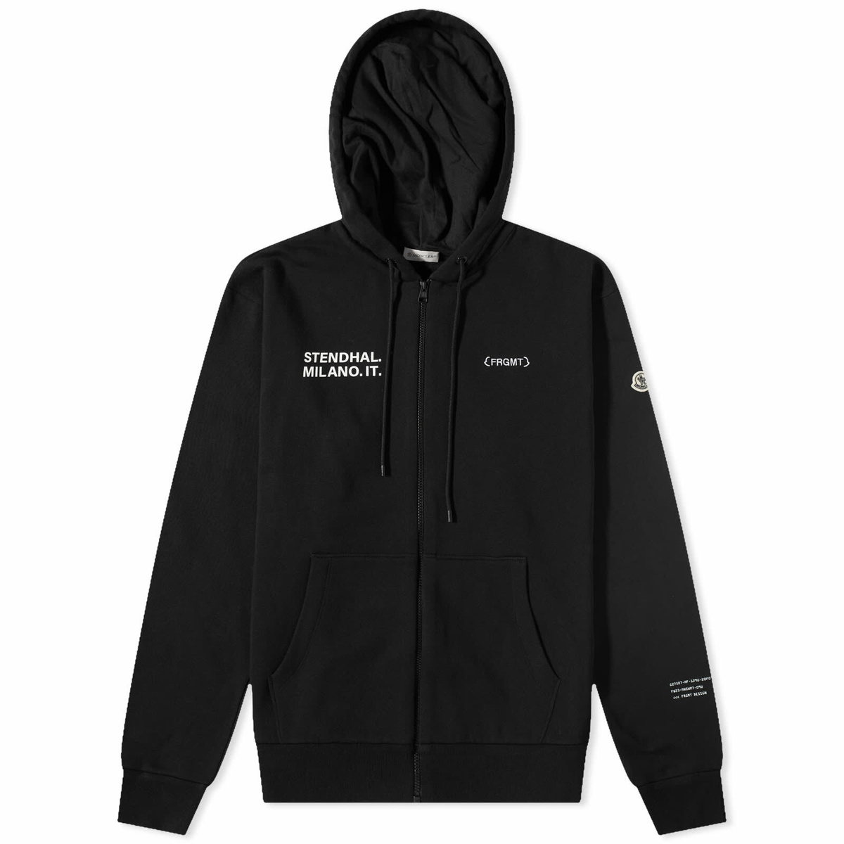 Moncler Men's Genius x Fragment Zip Up Hoody in Black Moncler