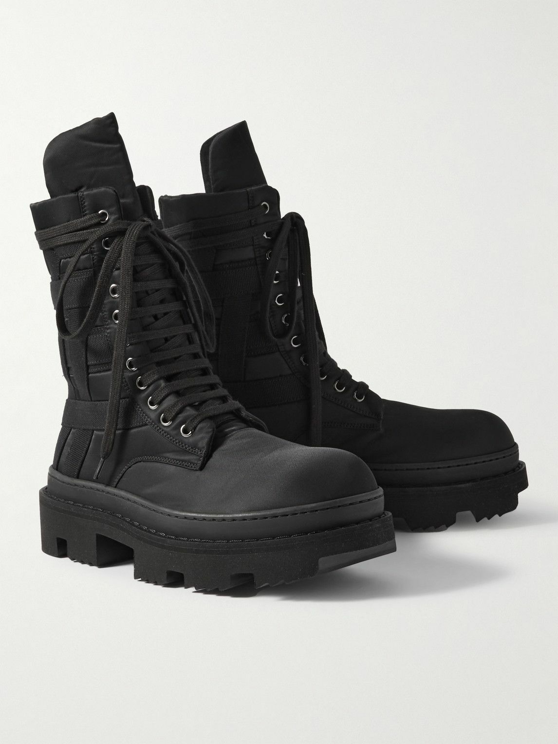 DRKSHDW by Rick Owens - Army Megatooth Canvas and Shell Lace-Up