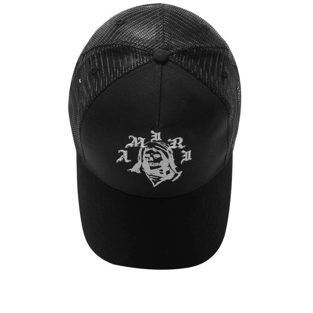 AMIRI Reaper Trucker Hat in Black/White Amiri