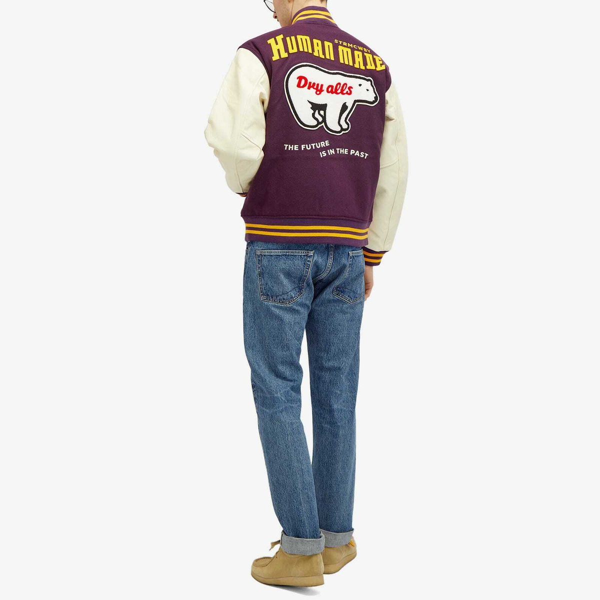 Human Made Men's Varsity Jacket in Purple Human Made