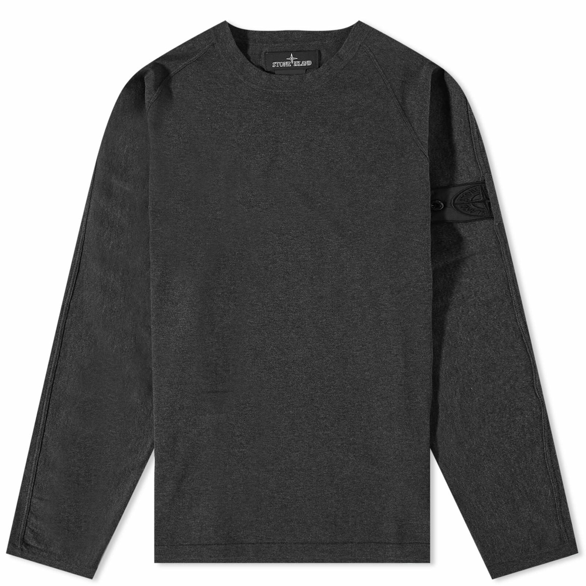 Stone Island Shadow Project Men's Cotton Crew Neck Knit in Grey