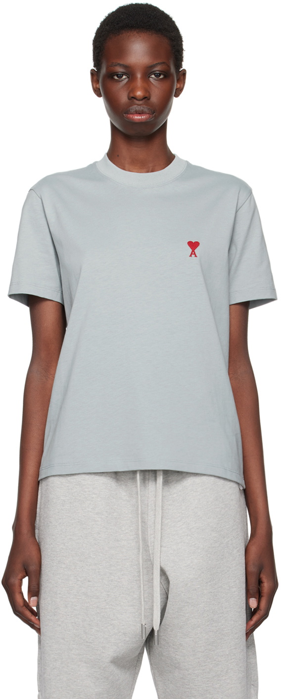 AMI Paris Blue Ami de Cœur T-Shirt AMI