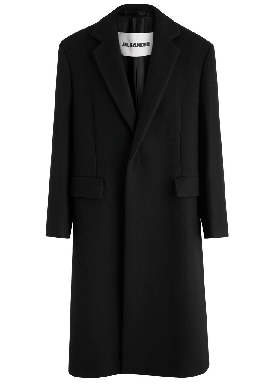 Jil Sander Wool Coat Black Jil Sander