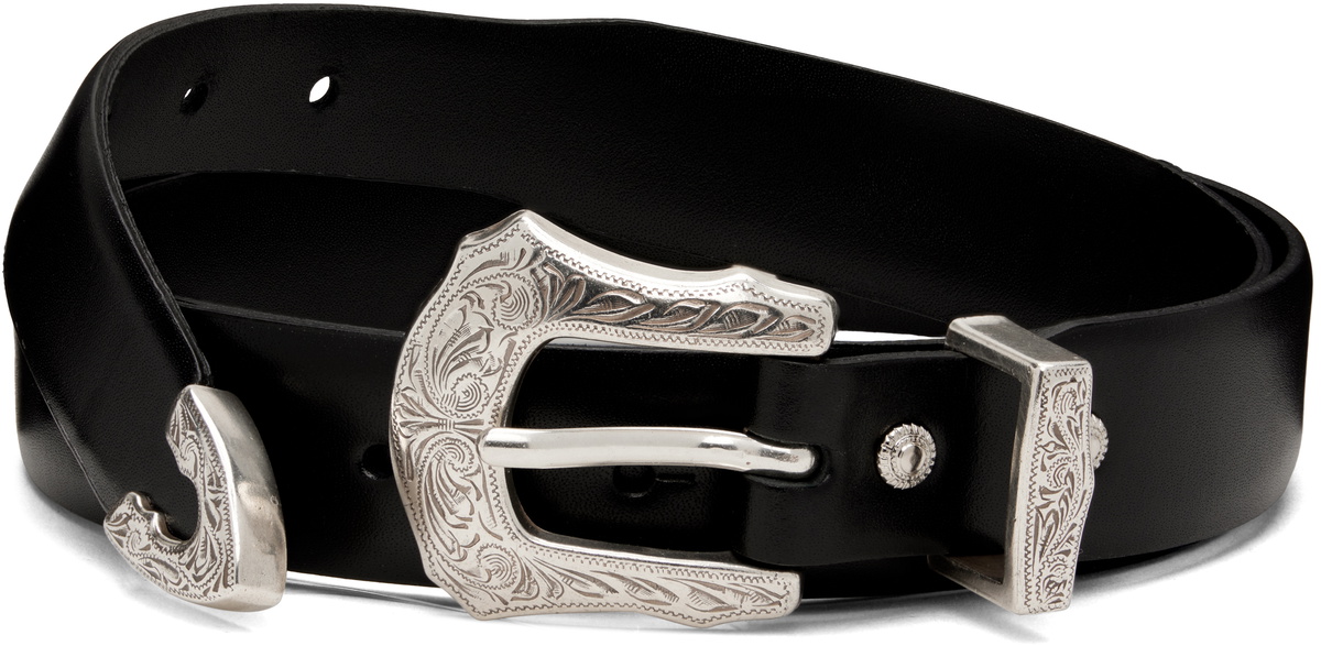 Toga Pulla Black Metal Buckle Belt Toga Pulla