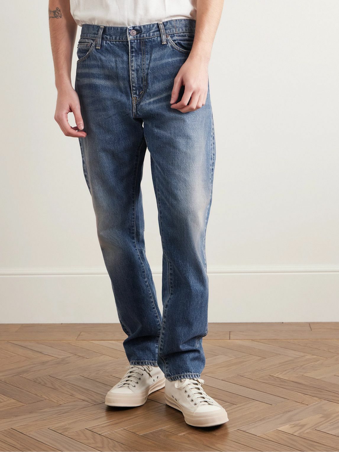 Visvim - Social Sculpture 05 Straight-Leg Distressed Jeans - Blue