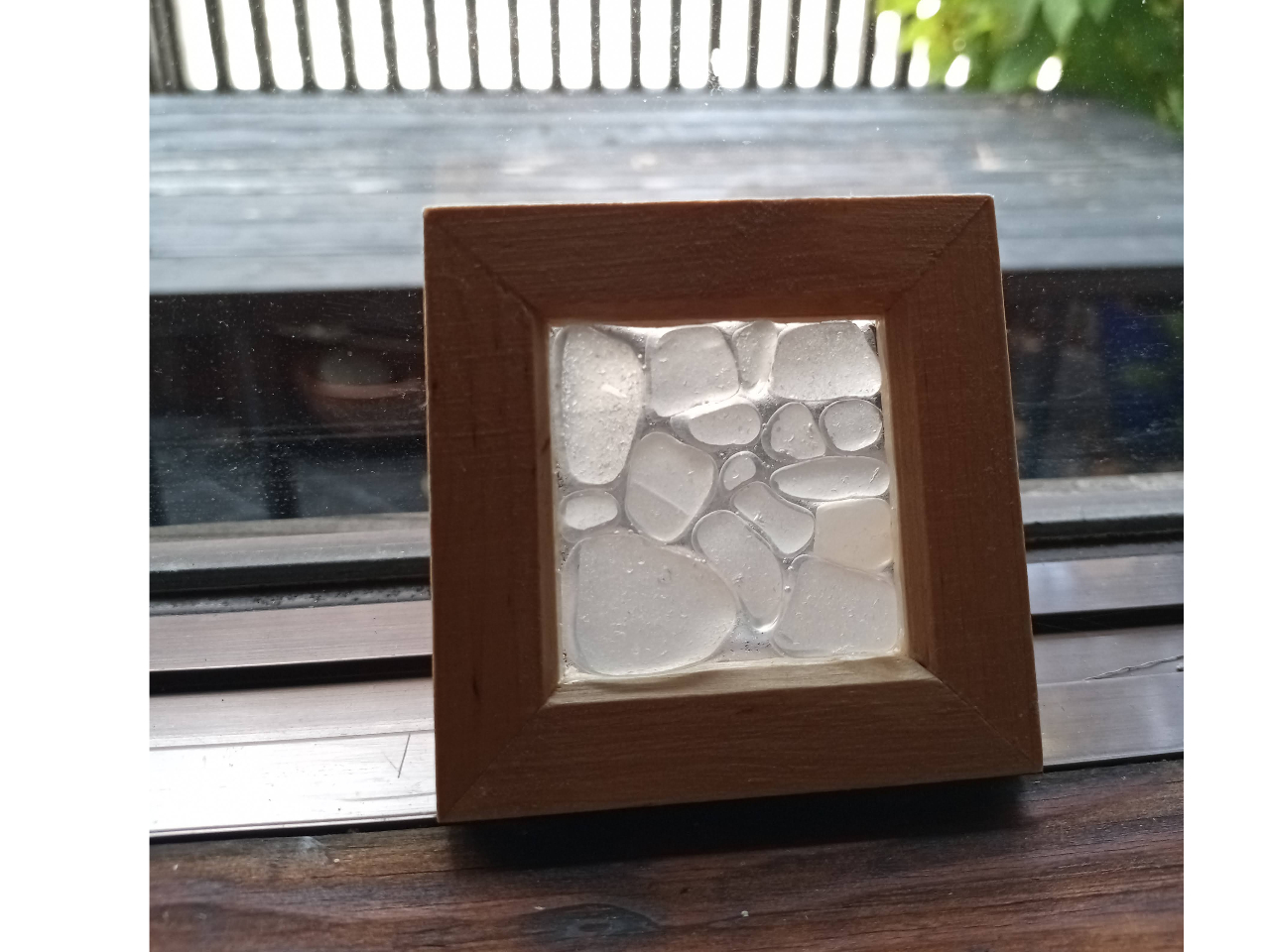 いがぶら】3色のシーグラスで光を透すミニフレームを作る体験 .:*ﾟ