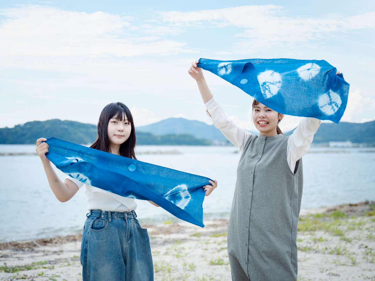 香川 津田 藍染体験 天然藍で染めるハンカチorてぬぐい □土日祝プラン