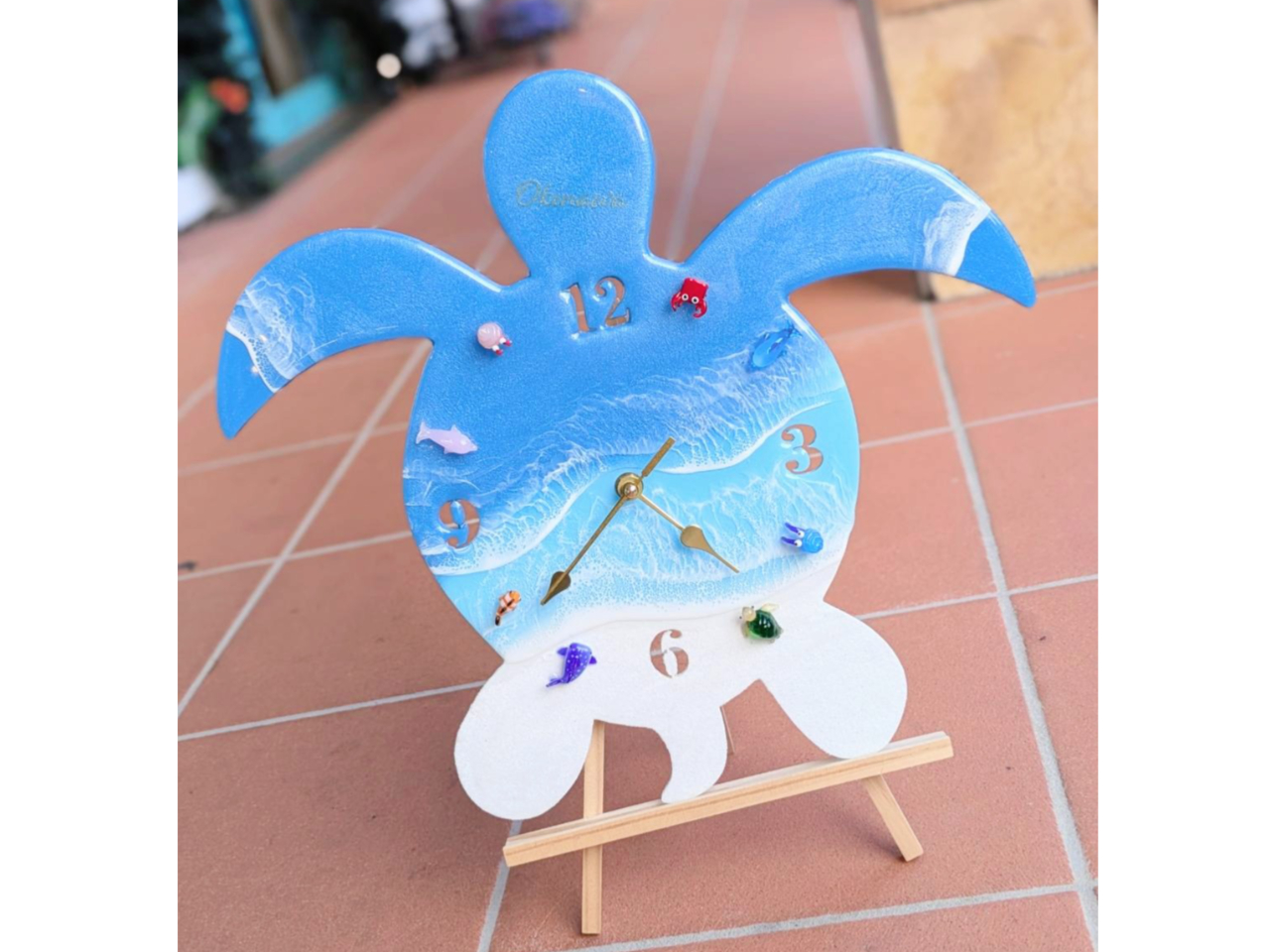 沖縄／北谷】『ウミガメ時計』のオーシャンアート体験☆海の時計を