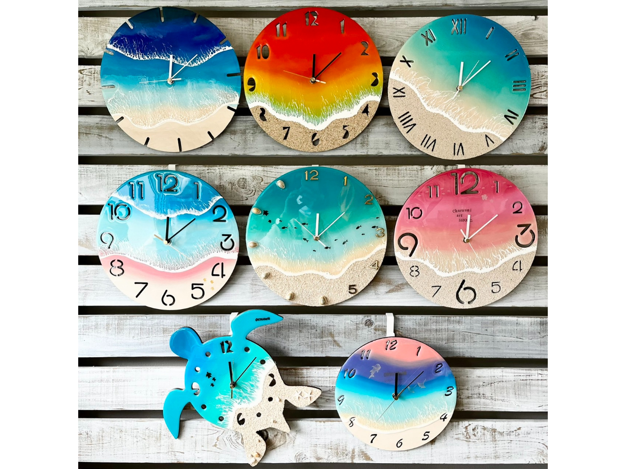 じゃらん限定】海のレジンアート体験！『海の壁掛け時計』ずっと使える