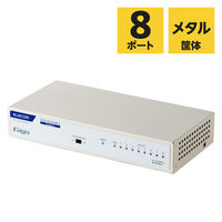 エレコム スイッチングハブ 8ポート ギガ LANハブ 金属筐体 電源内蔵