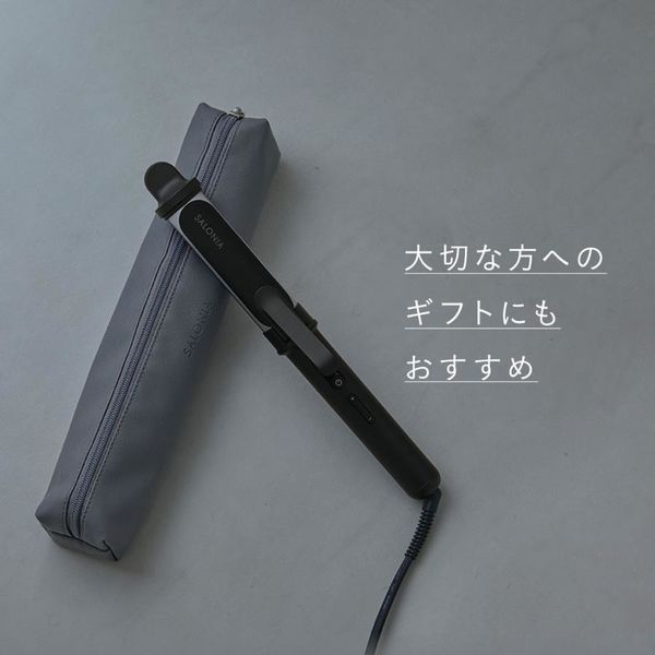 SALONIA（サロニア） スムースシャイン カールヘアアイロン ブラック