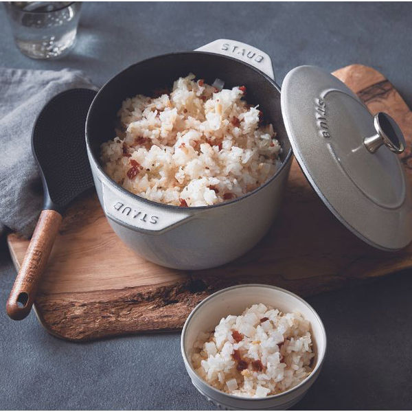 ストウブ Staub ラ ココット de GOHAN S グレー 12cm ご飯鍋 炊飯 1合