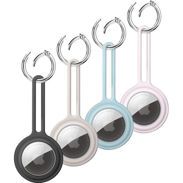 PGA AirTag用 抗菌シリコンストラップ 4個入 アソート PG-ATSC07SS 1