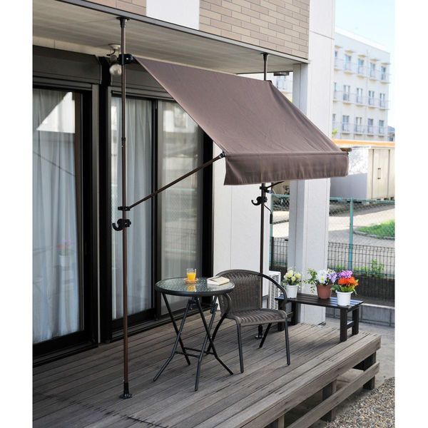 谷村実業 物干竿付 オーニングIV TAN-900-20A(BR) 1個 4589792852401