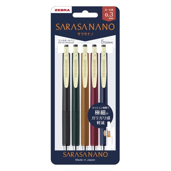 ゼブラ サラサナノ 0.3mm ビンテージ ゲルインクボールペン JJH72-5C-V