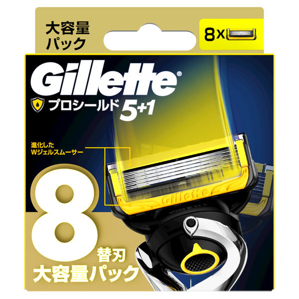 ジレット（Gillette）髭剃り プロシールド マニュアル 替刃8個入 大