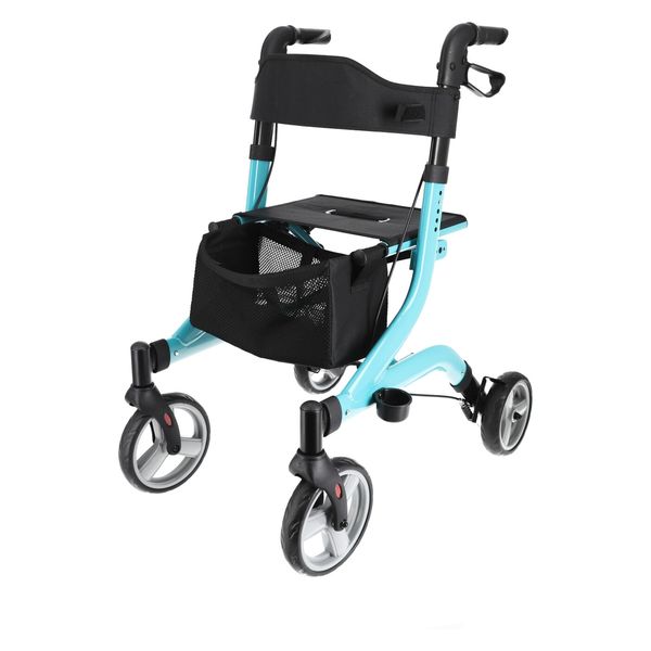 歩行車】中央化成品 ラ・プロムナード2 ブルー HMB801ー2BL 1台（直送