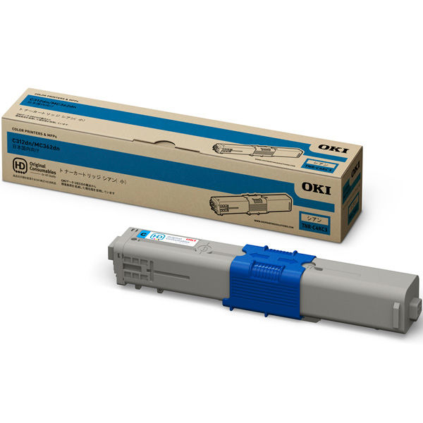 沖データ（OKI） 純正トナー TNR-C4KC3 シアン 小容量 1個 - アスクル