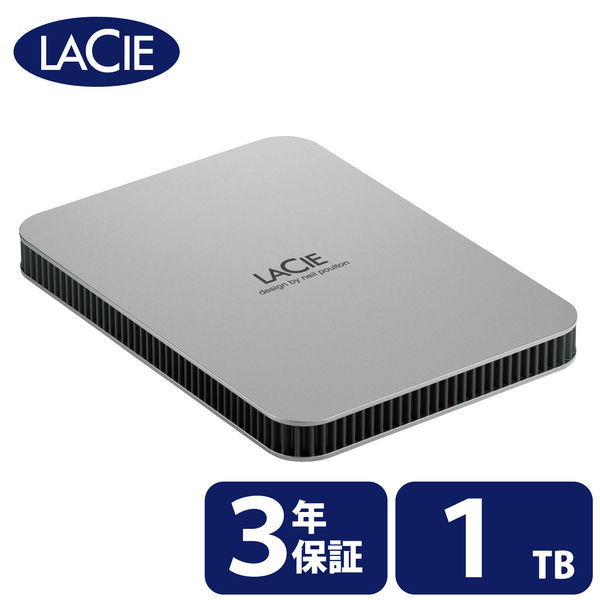 LaCie Mobile Drive 2022(Silver) 1TB STLP1000400 1個 - アスクル