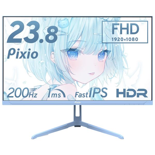 Pixio ゲーミングモニター 23.8インチ 200Hz IPS ブルー PX248WAVEB-O