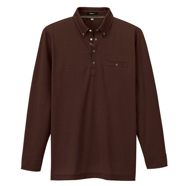 アイトス 部屋干しボタンダウン長袖ポロシャツ（男女兼用） 7665