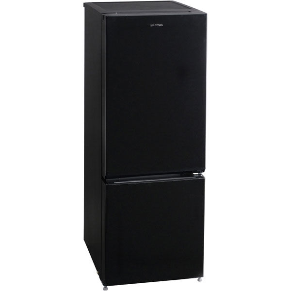 アイリスオーヤマ 2ドア ノンフロン 冷蔵庫 156L NRSD-16A-B ブラック