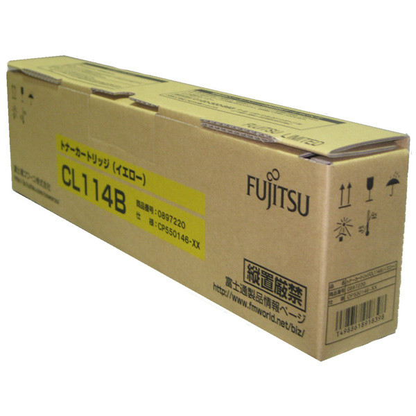 富士通（FUJITSU） 純正トナー CL114B イエロー 0897220 1個 - アスクル