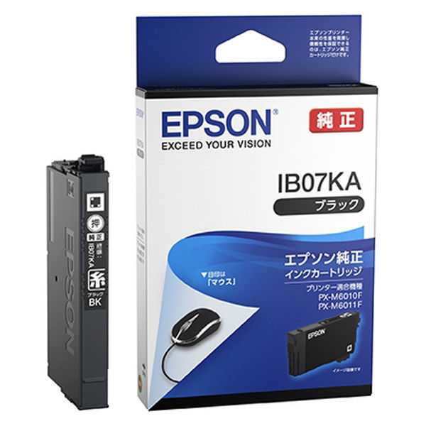エプソン (EPSON) IB07KA(マウス) 純正インクカートリッジ ブラック 1