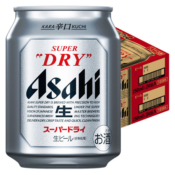 ビール アサヒ スーパードライ 缶 250ml 2ケース（48本） - アスクル
