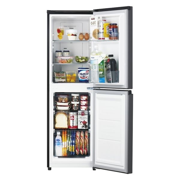 軒先渡し】ハイアール 150L 2ドア冷凍冷蔵庫 ファン式 右開き マット